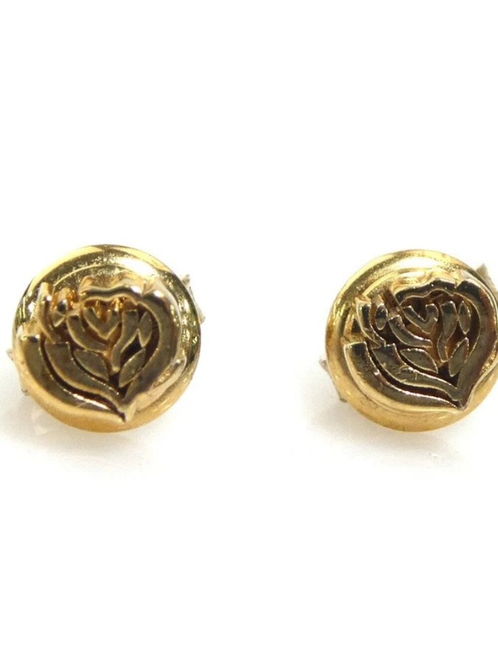 BURBERRY Pierce Earrings Gold Metal -